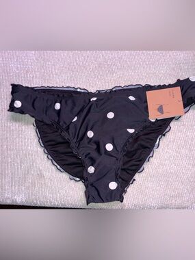 Black Polka Dot Bikini Bottoms